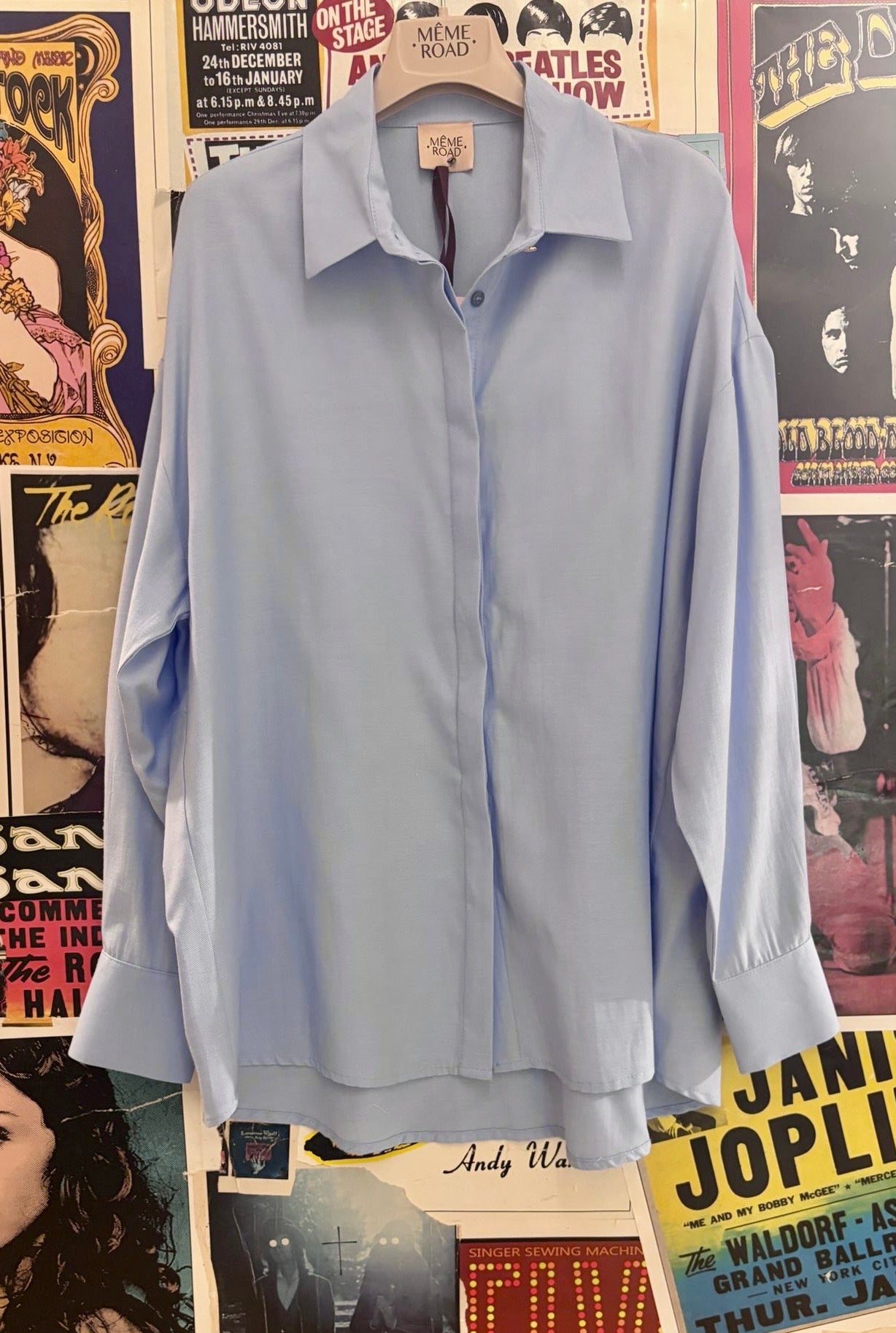 Camicia azzurra Meme Road