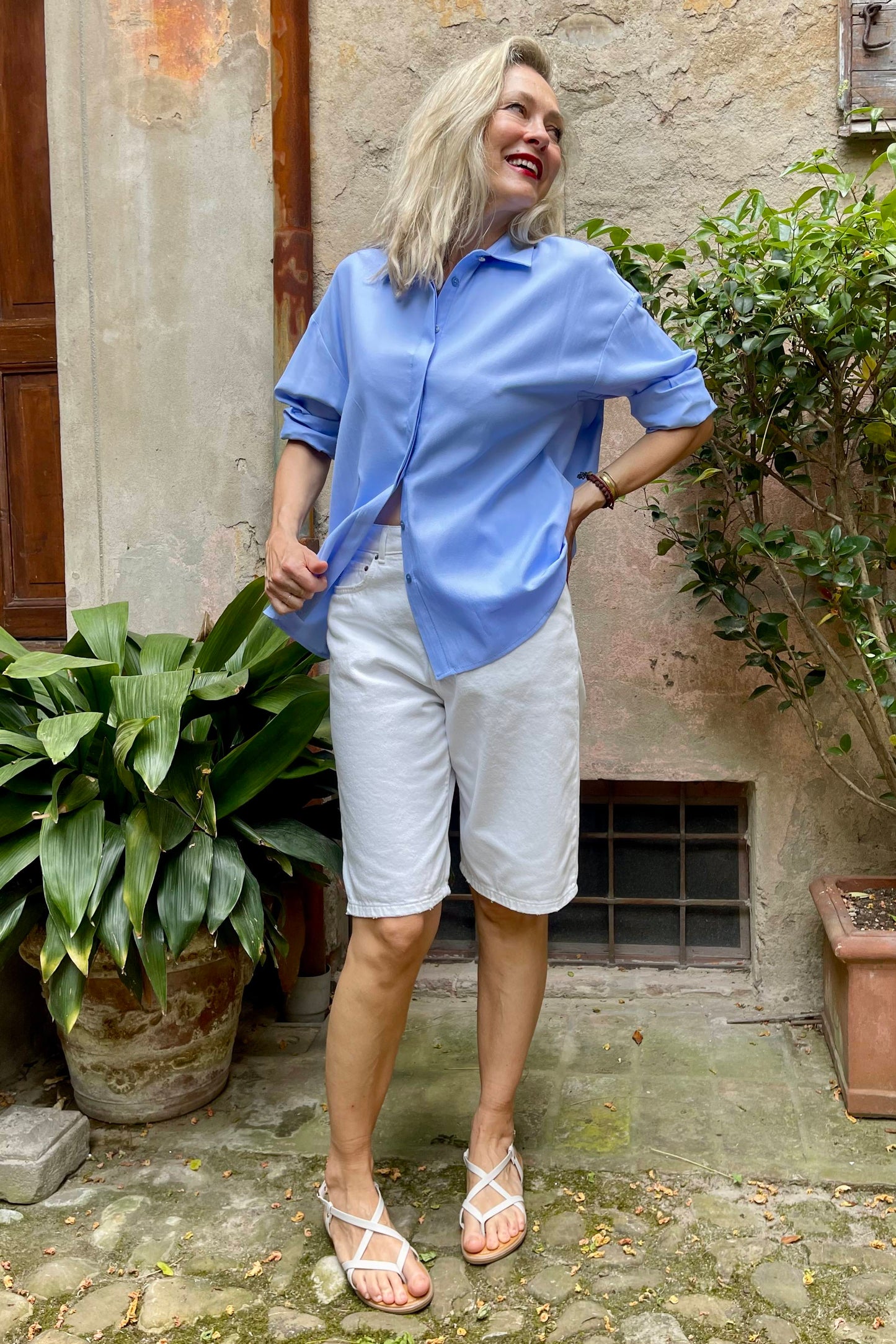 Camicia azzurra Meme Road